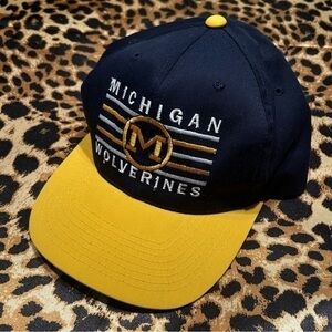 Vintage Michigan Wolverines Navy & Yellow Embroidered Cap
